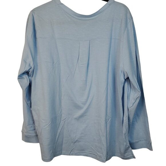 NWT Bundle of 2 Style & Co Womens Shirt 3/4 Button 2X Angel Falls/ Sage Green - Picture 5 of 16